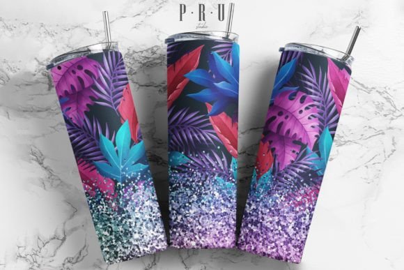 20Oz Skinny Tumbler Sublimation Tropical Graphics