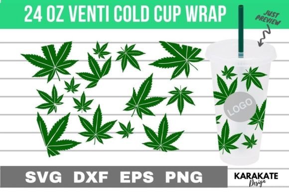 Big Cannabis Venti Cup Wrap: Graphics for Crafts Brands