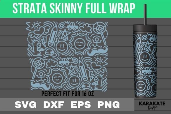 Boy Doodle, 16 Oz Strata Skinny Wrap SVG
