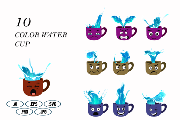 Color Water Cup: Illustrations & Graphics for Local Branding