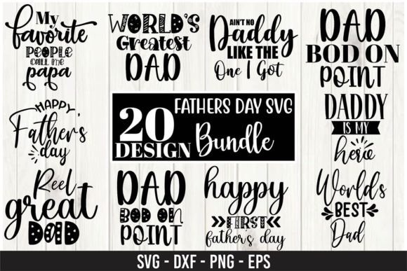 Fathers Day SVG Bundle: Graphics for Crafts & Branding