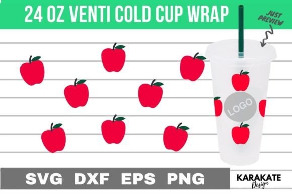 Full Apple Venti Cup Wrap: Graphics for Crafts Brands