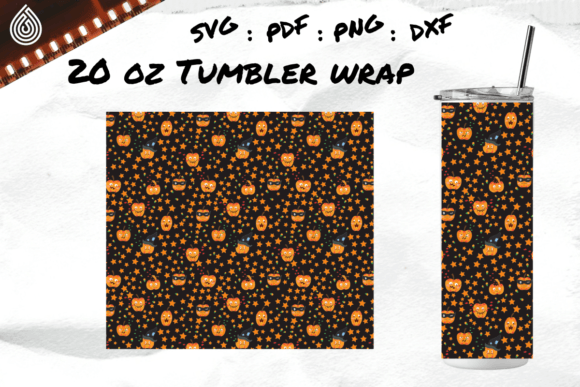 Halloween Pumpkin Tumbler Graphics for Crafts