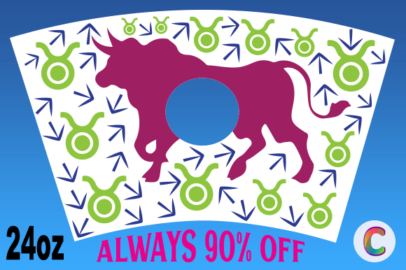 Horoscope Taurus Cold Cup Graphics for Crafts