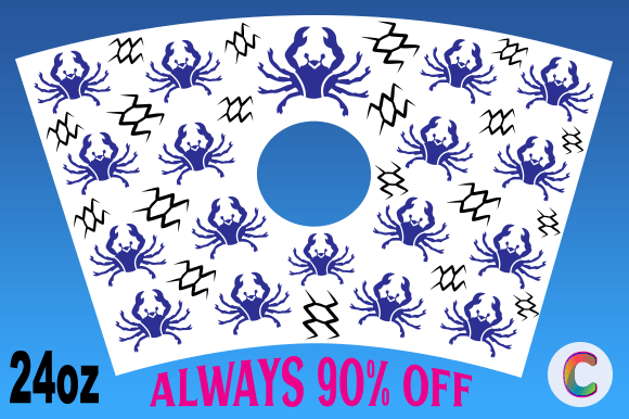 Horoscopes Cancer Cold Cup Graphics for Crafts