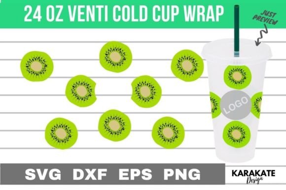 Kiwi, 24 Oz Venti Cup Wrap: Graphics for Crafts-Driven Branding