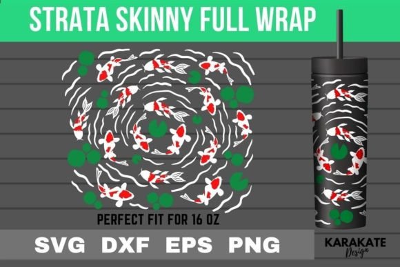 Koi, 16 Oz Strata Skinny Wrap SVG: Graphics for Crafts & Branding