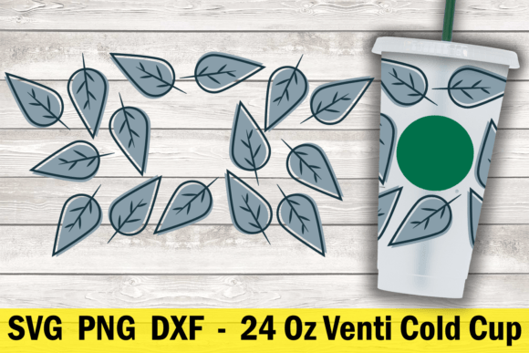Leaf 24 Oz Cold Cup Wrap: Graphics for Crafts-Driven Branding
