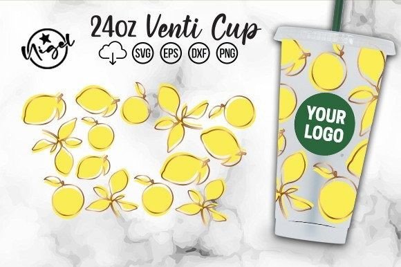 Lemon Fruits Cold Cup Graphics for Crafts