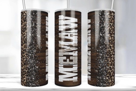 Leopard Memaw Tumbler Wrap: Graphics & Print Templates