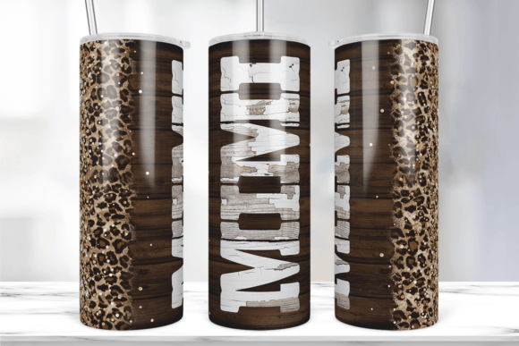 Leopard Wood Mimi Tumbler Wrap: Graphics & Print Templates