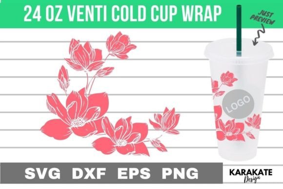 Lotus Wreath Graphics for Crafts & Digital Products