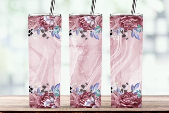 Rose Red Flower Tumbler Wrap PNG