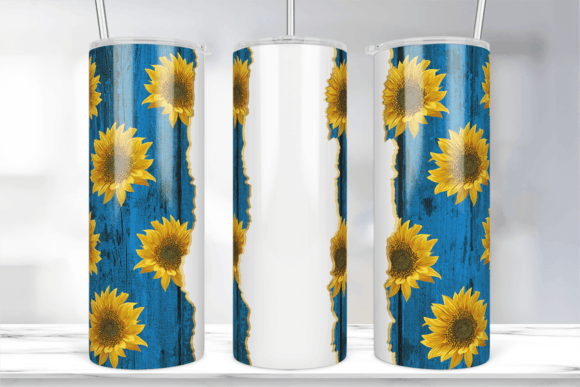 Rustic Sunflowers Add Own Name Tumbler Graphics for Crafts
