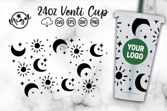 Sun Moon Cold Cup Graphics for Crafts