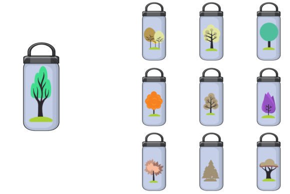 Tumbler Desain Tree Graphics & Illustrations