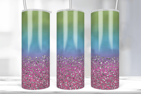 Valentine Pastel Leopard Tumbler Wrap: Graphics & Print Templates